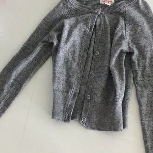 Cat and Jack button sweater gray